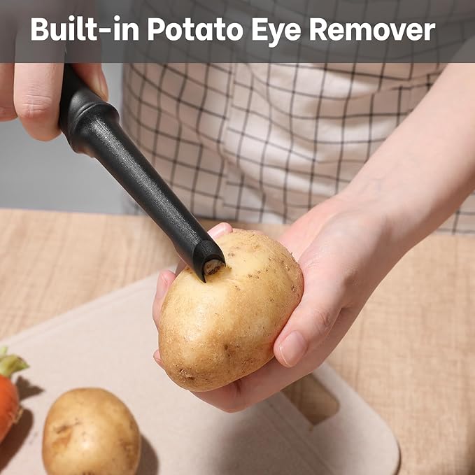 Beneno Swivel Vegetable Peeler, Premium Smooth Peeling Potato Peeler, Black
