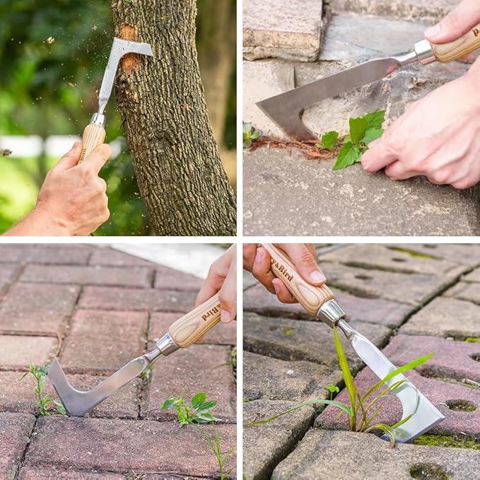 Berry&Bird Crack Weeder, Crevice Weeding Tool, 11.2" Garden Manual Weeder