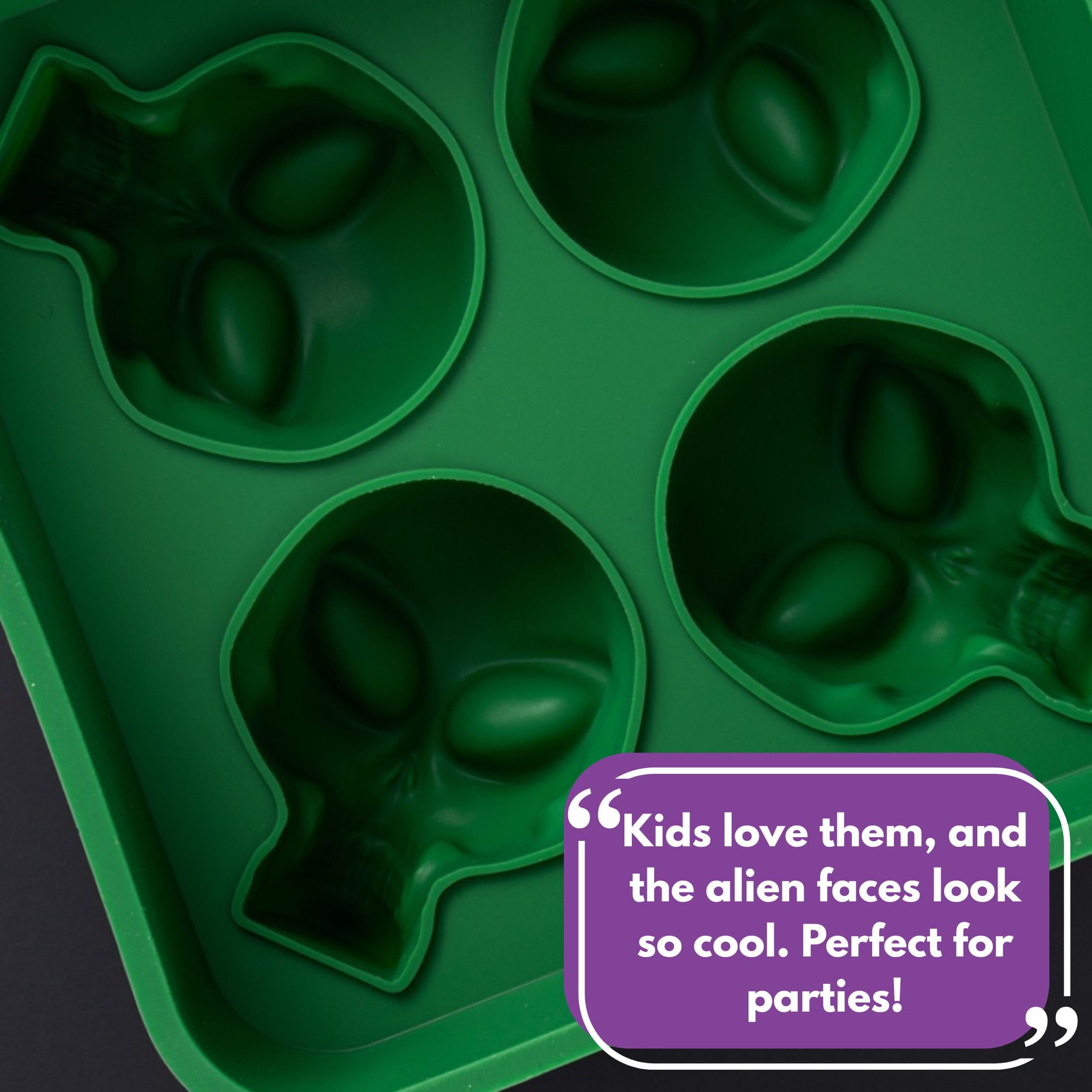 SHAPED 3D Ancient Alien Ice Mold Trays, Flexible Silicone Alien Figure Makers for Ice Cubes, Soaps, Chocolates, DIY Figures, Cookies, Resin Models