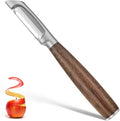 Vegetable Peeler, Swivel 304 Steel Blade, Wood Handle, Black Walnut