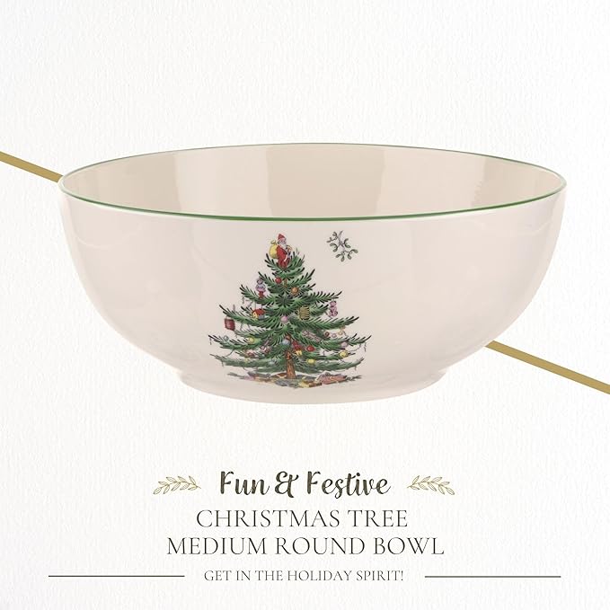 Spode – Christmas Tree Christmas Tree Medium Round Bowl