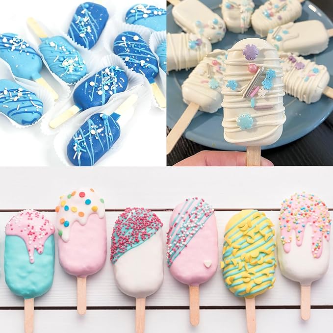 Ouddy Life Popsicle Molds Set of 2, Ice Pop Molds Silicone Cake Pop Mold