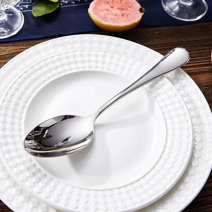 KEAWELL Premium Verona 4-Piece 9-Inch Serving Spoon Set (4, Serving Spoons)