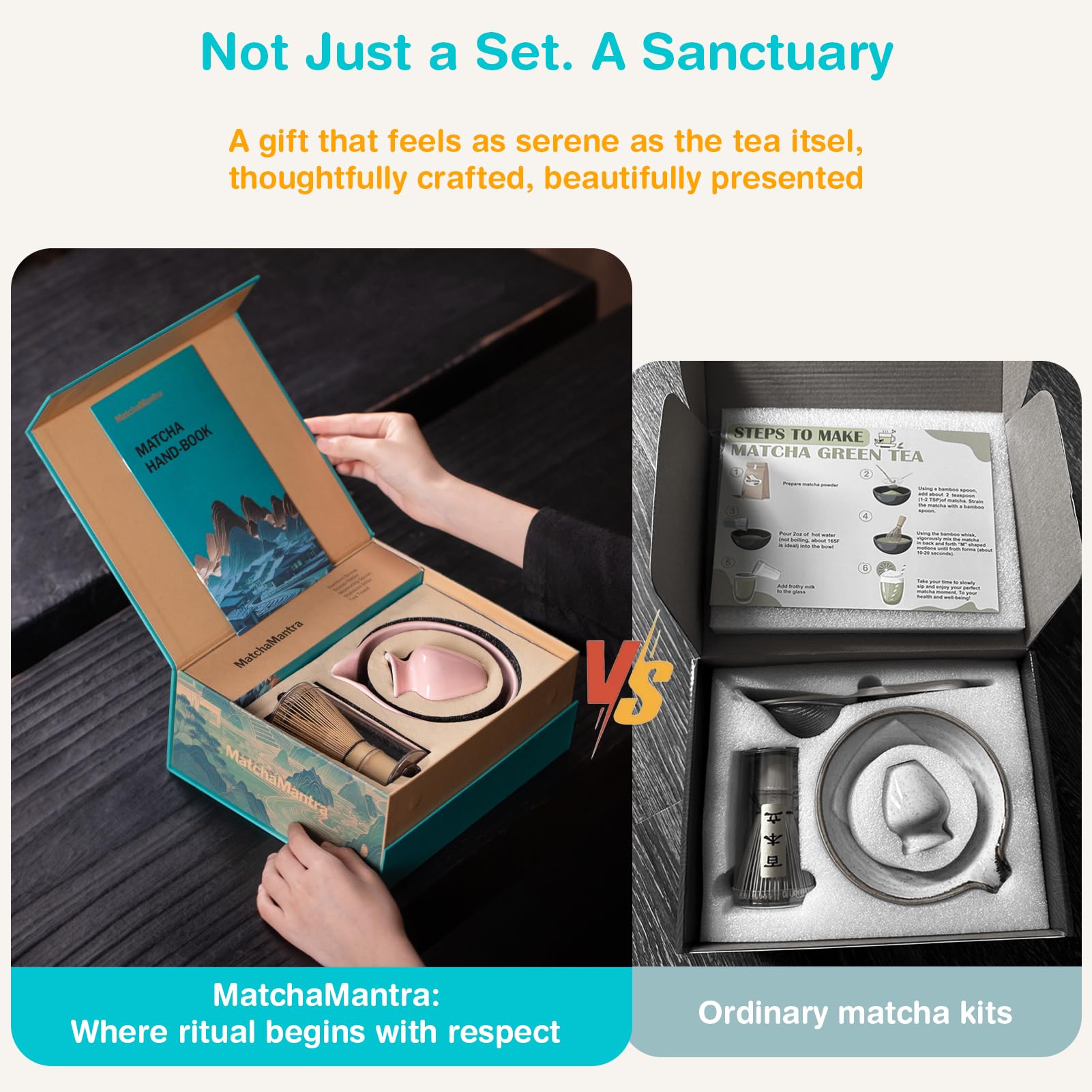 Matchamantra Premium Matcha Ceremony Set – Complete 9-Pcs Ritual Kit – Presented in Luxury Magnetic Gift Box, Perfect for Gifting or Self-Care (Sakura Pink)