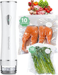 Mehomeli Compact Handheld Vacuum Sealer for Food with 20 Reusable Bags