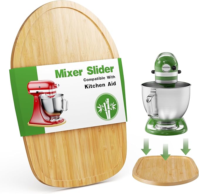 GuanQiao Food-Grade Bamboo Slider for KitchenAid 4.5-5 Qt Tilt Head Mixer