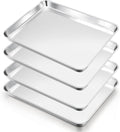 E-far Stainless Steel Baking Sheet, 18"x13" Cookie Sheet for Baking, 4PCS
