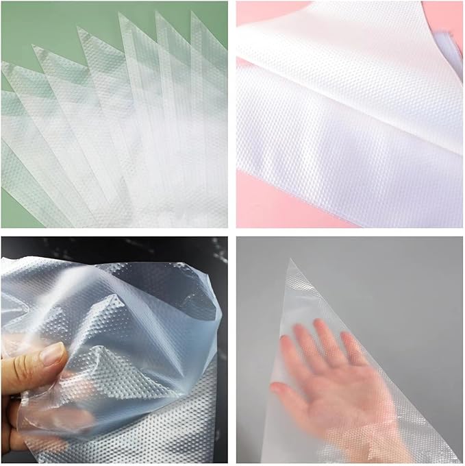 NinBase 21 Inch Pastry Bags Disposable, 100 Pcs Thickend Strong Large Decorating Bags for Frosting, Royal Icing, Professional Cake Supplies for Baking and Decorating XL