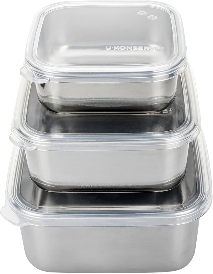 U-Konserve Nesting Trio Food Storage Containers Bento Box Trio 15/30/50 oz