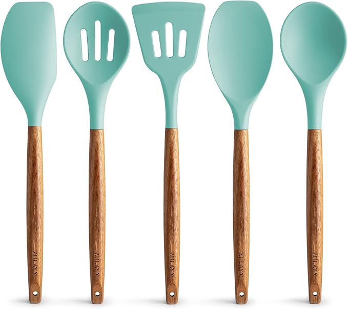 Zulay Kitchen 5 Piece Silicone Utensil Set