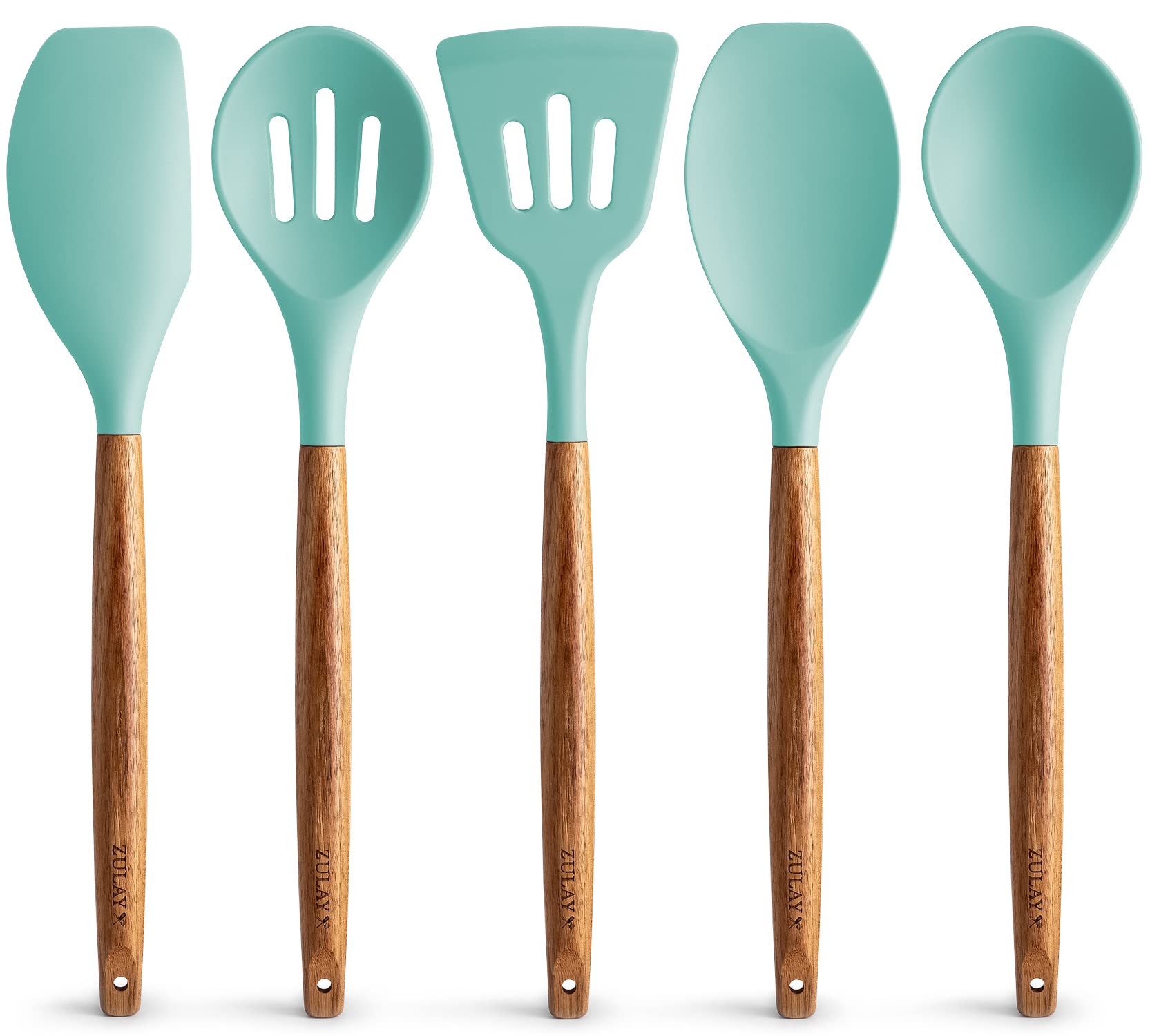 Zulay Kitchen 5 Piece Silicone Utensil Set