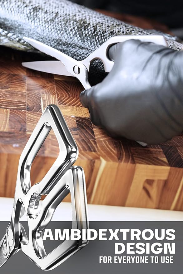 Dalstrong Kitchen Scissors — Japanese Stainless Steel Shears, Ambidextrous, Detachable for Cleaning — For Spatchcocking Chicken, Trimming Herbs, Pizza, Flatbread & Package Opening