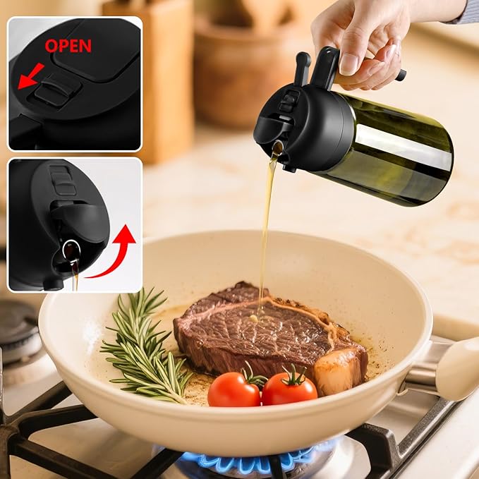 SWEET VIEW 2PCS Olive Oil Dispenser and Oil Sprayer