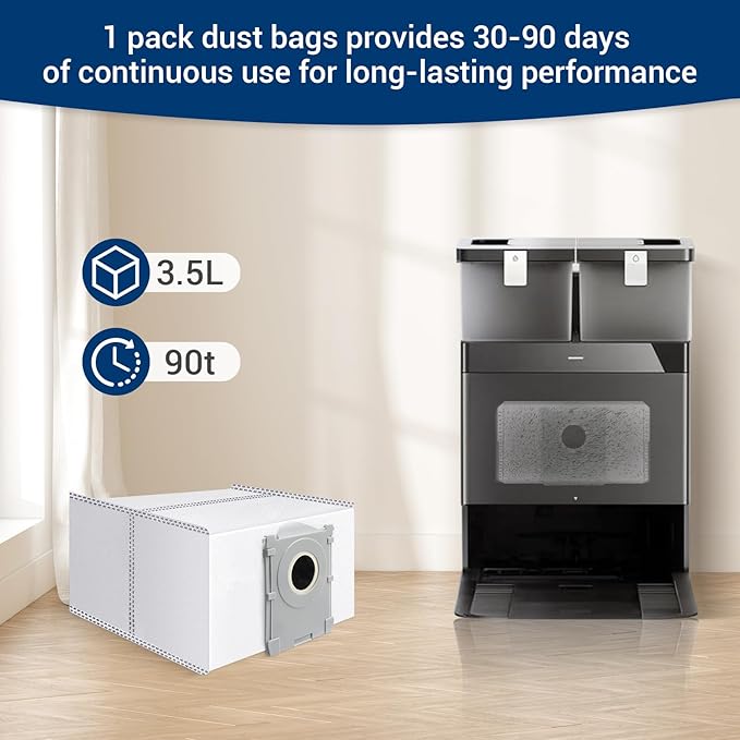 Bluearks 14 Pack Dust Bags for Ecovacs X8 X9 T30C T50 T80 M14 S14 S16