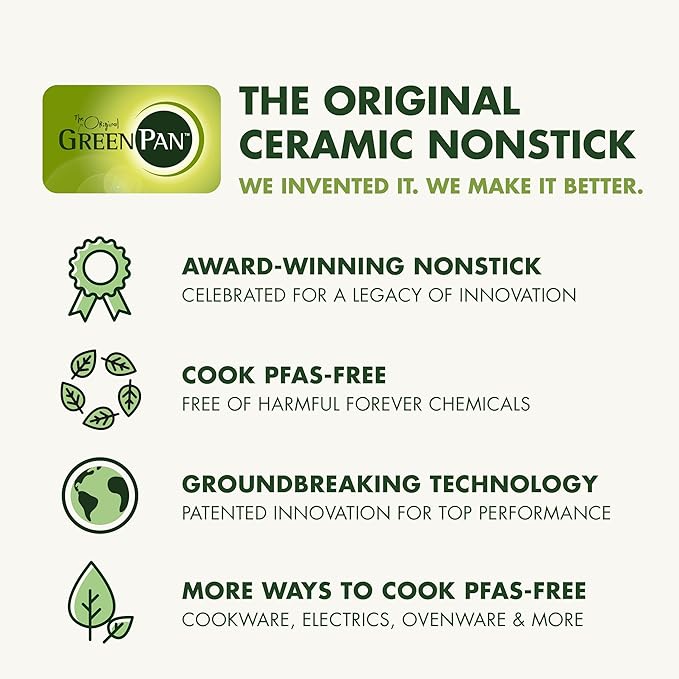GreenPan Premiere Ovenware Healthy Ceramic Nonstick 13" x 9" Quarter Sheet Baking Pan, PFAS-Free, Warp-Free Bakeware, Durable Quick Heating, Oven & Broiler Safe to 600F, Dishwasher Safe, Gray
