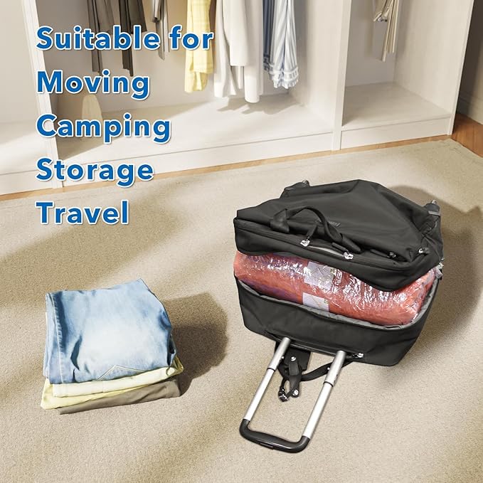 16 Pack Vacuum seal bags for clothing With Coldless Pump, Vacuum Storage Bags,Space Saver Sealer Bags, Pillows, Comforters, Blankets, Bedding,Travel,