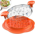 Chicken Shredder Tool Twist Large Meat Shredder with Brush&Fork, Orange