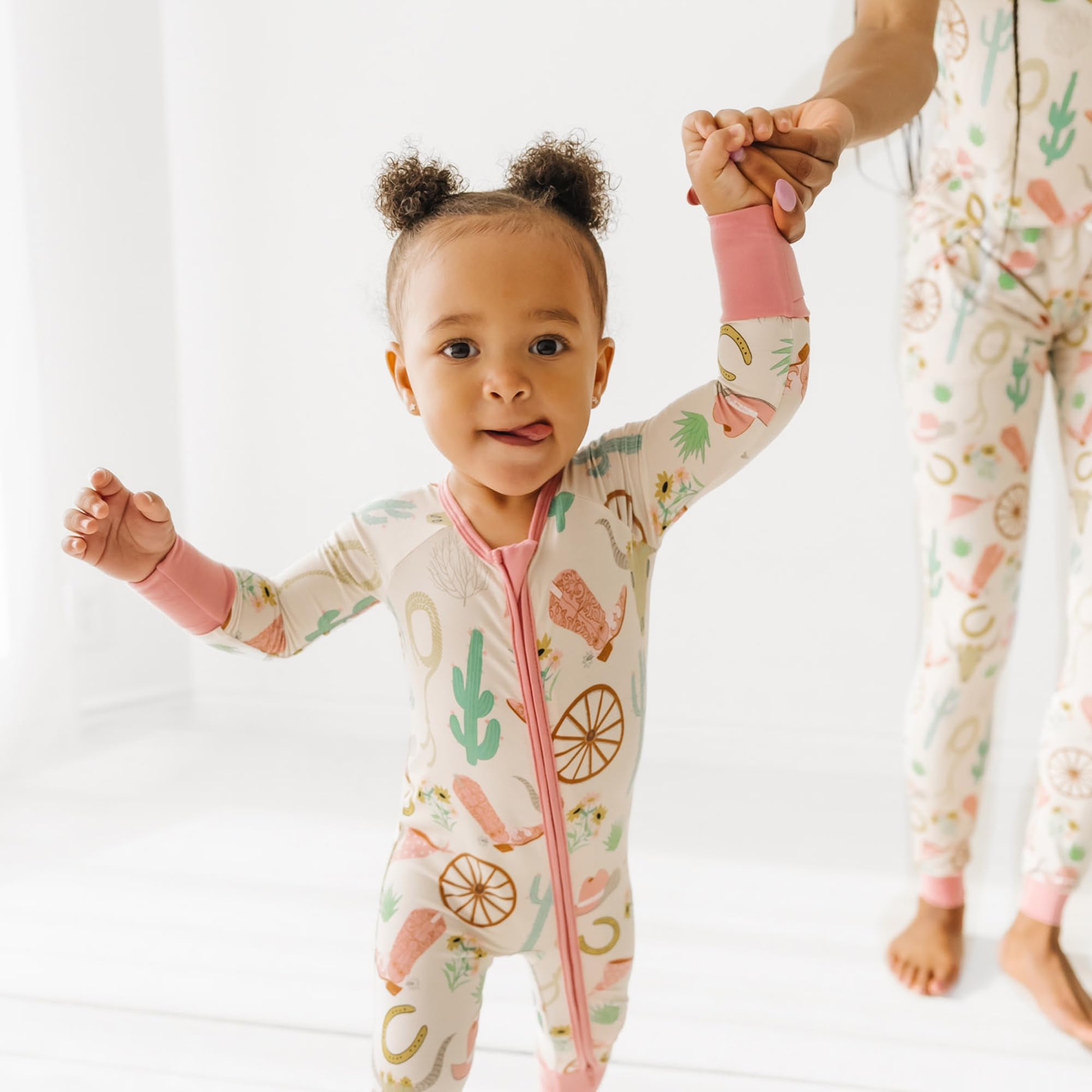 Little Sleepies Baby Pajamas, Pink Ready to Rodeo, 3-6 months
