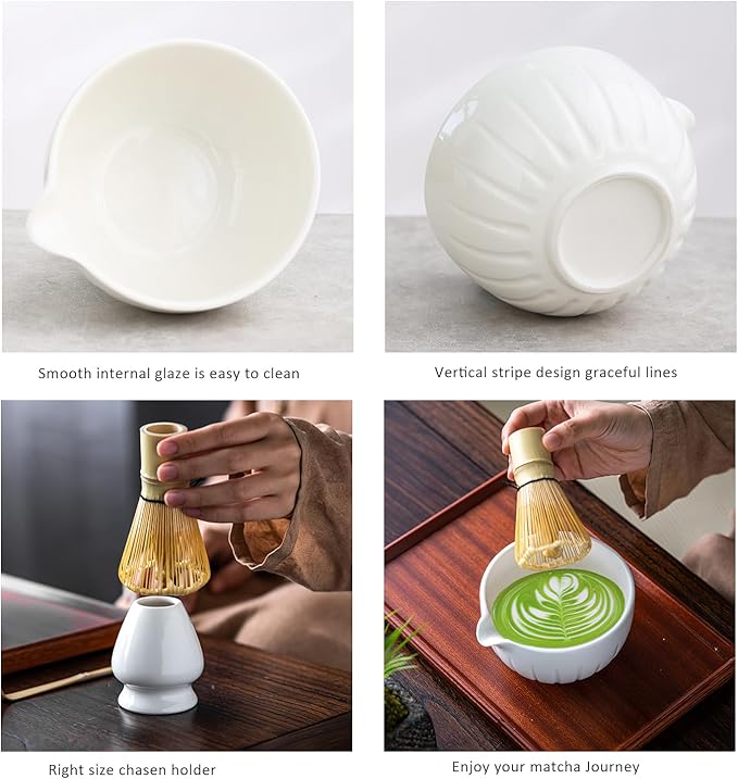 TANG PIN Matcha Set - Match Bowl and Whisk, 15 OZ Matcha Whisk Set