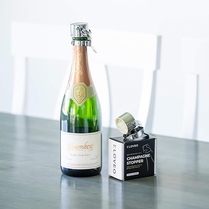 KLOVEO Champagne Stoppers - WAF Patented Seal - Made in Italy