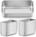 LIANYU 16 Pack 9x5Inch Loaf Pan for Bread Baking, Stainless Steel Bread Pan