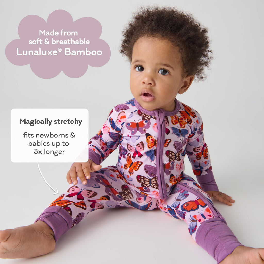 Little Sleepies Baby Pajamas, Butterfly Kisses, Newborn