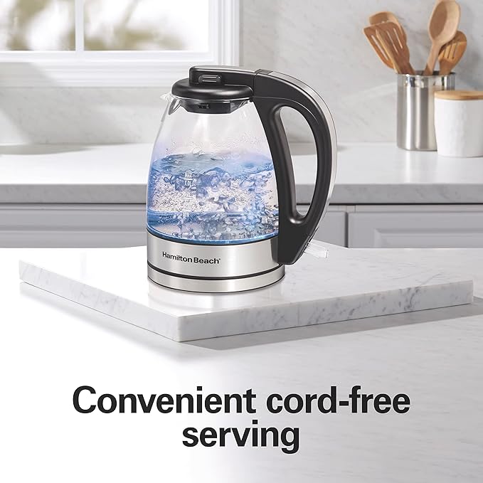 Hamilton Beach 1 Liter Electric Tea Kettle, Water Boiler & Heater