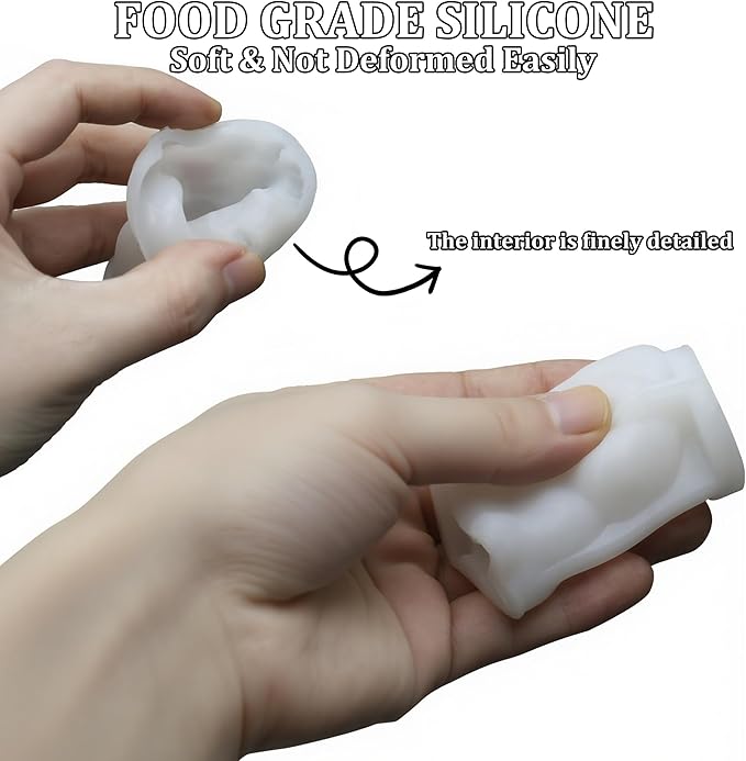 2 Pack 3D French Bulldog Ice Cube Silicone Mold Ice Cube Tray | Candle Mold