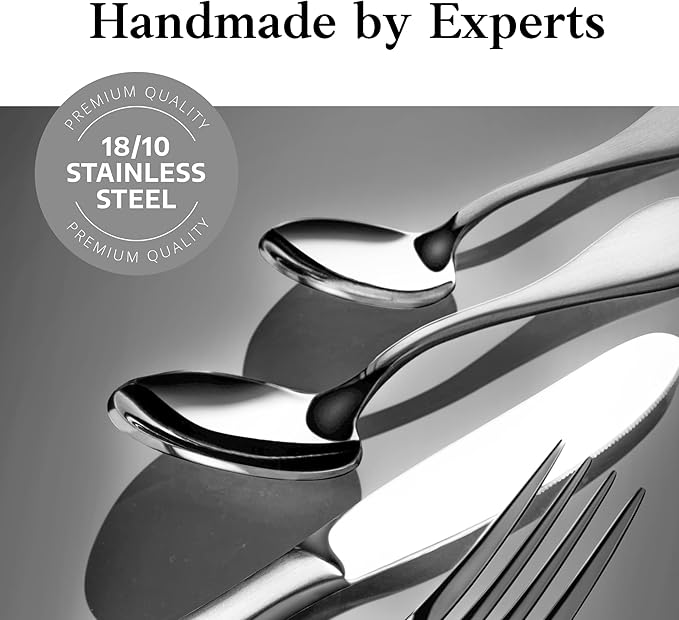Artaste Rain Iced Tea Spoons, 9.5-Inch, Silver, Set of 6