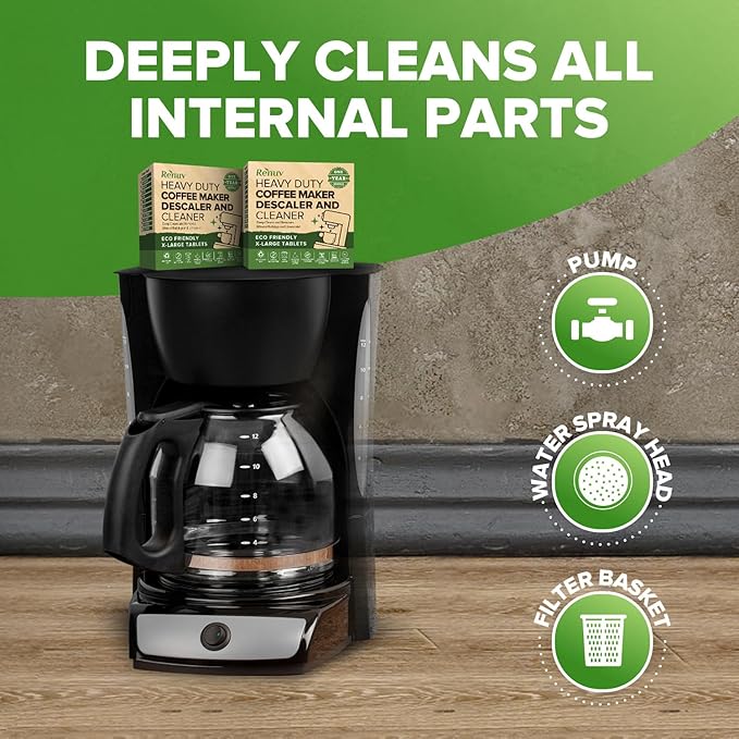 Renuv® Coffee Maker Cleaner & Descaler Tablets, 12 Uses
