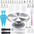 Uten Cake Decorating Supplies Kit 33pcs, Aluminium Cupcake Stand Turntable