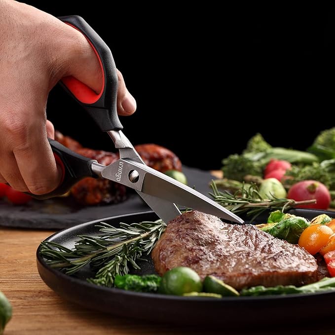 LIVINGO 8.5" Heavy Duty Kitchen Shears Stainless Steel Come Apart Scissors