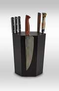 360KnifeBlock® - The 360KB™ (Black) ROTATING Magnetic Knife Block 10" tall SeriousEats/Food&Wine/ATK BEST Universal Knife Block - handmade in Washington