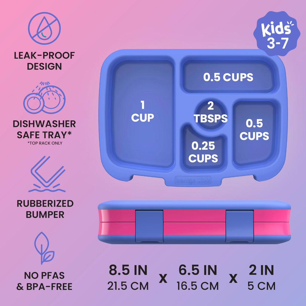Bentgo Kids Bento-Style 5-Compartment Leak-Proof Lunch Box