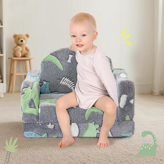 aodisman Thick Comfy Kids Chair and Couch,Foldable Plush Sofa with Pocket