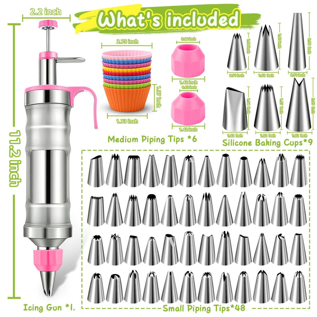 NOVANO Dessert Decorating Syringe Set, Frosting Piping Kit