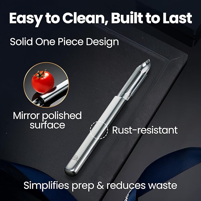 Gourmet Easy Stainless Steel Vegetable Peeler, Ultra Sharp Dual Blades