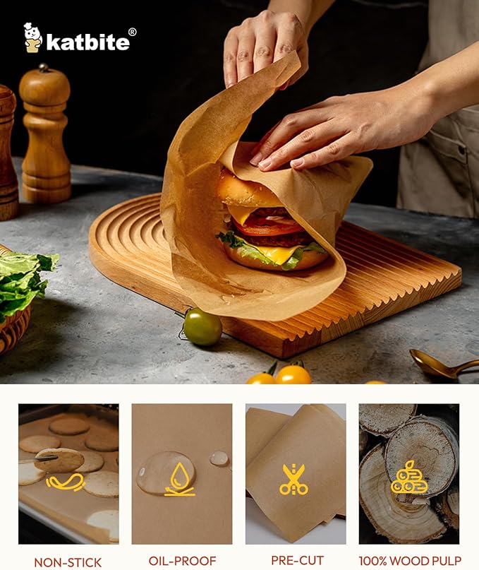 Katbite Parchment Paper Baking Sheets, 400 Pcs, 12x16 Inch, Heavy Duty
