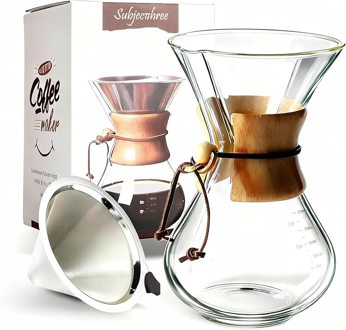 subjectthree Camping Pour Over Coffee Maker Kit 8 Cup (28 Ounce)