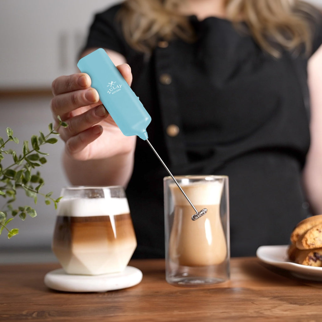 Mini & Mighty Milk Frother Wand – Powerful Handheld Coffee Frother, Battery Operated Drink Mixer – Compact Pocket Size – Detachable Whisk for Latte, Cappuccino, Matcha, Hot Chocolate