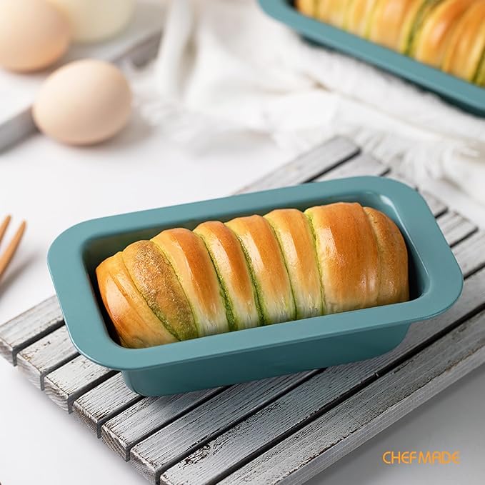 CHEFMADE Mini Bread Loaf Pan, Nonstick 3" x 5.8" Oven Meatloaf Bakeware