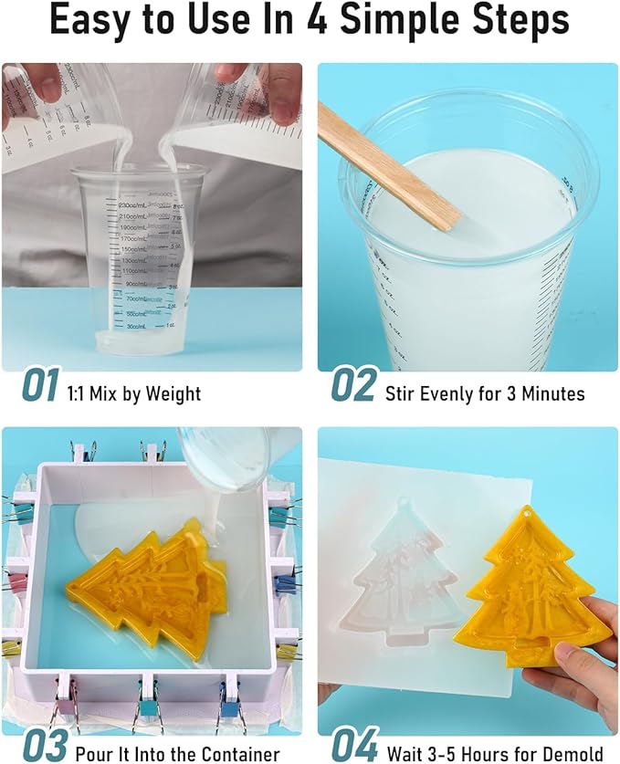 Nicpro 80oz Silicone Mold Making Kit, 15A Platinum Liquid Silicones Rubber