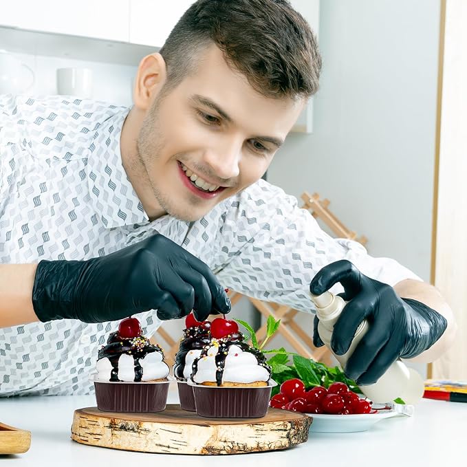Aoriher 150 Pcs 10 oz Mini Cake Pans with Lids Brown