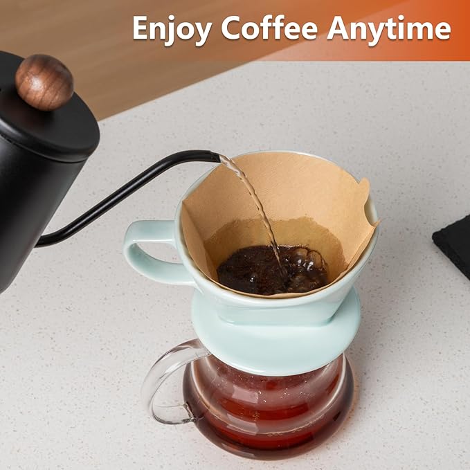 LHUKSGF Pour Over Ceramic, Coffee Dripper Ceramic Coffee Maker,Green