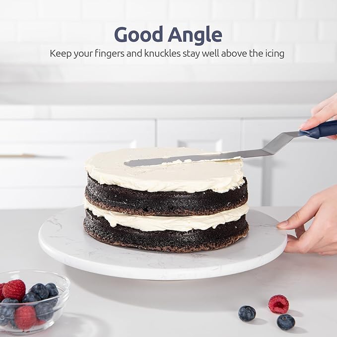 U-Taste Offset Icing Spatula Set, Cake Frosting Spreader, Midnight Blue