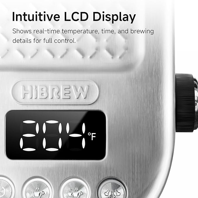 HIBREW H10B Programmable Espresso Machine with LED Display & Pressure Gauge