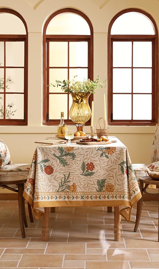 patdrea Vintage Linen Tablecloth,Rectangular,118"x67"-RosaSilvestre A
