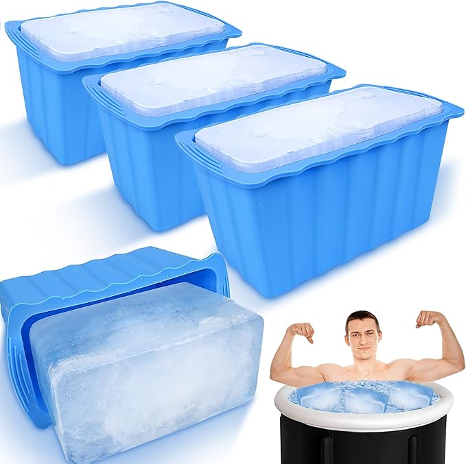 4PC Extra Large Ice Cube Molds, Giant Ice Block Molds, Silicone Ice Maker