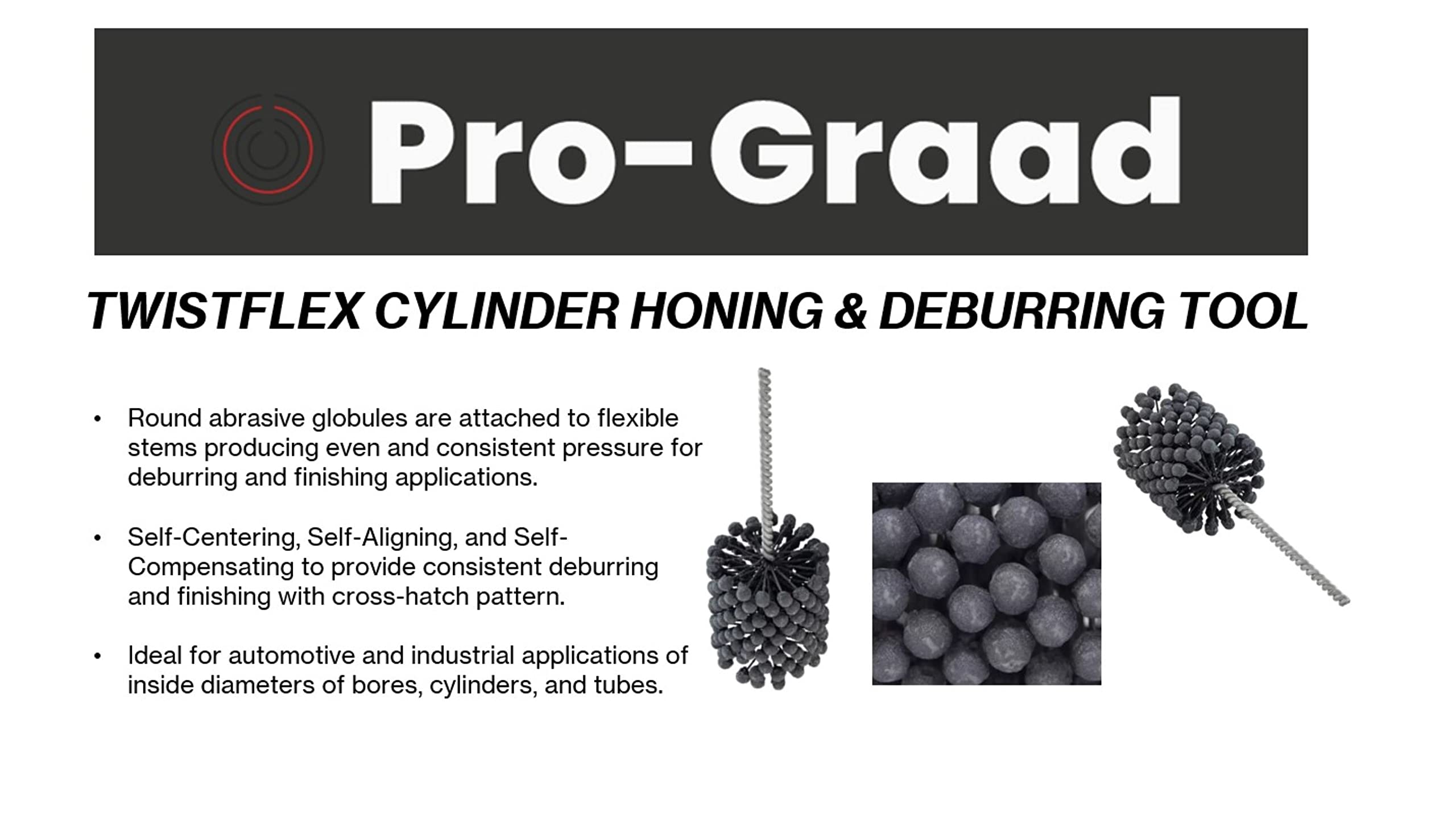 4-1/4" 240 Grit Silicon Carbide TwistFlex Cylinder Hone for 4"- 4.27" Bores