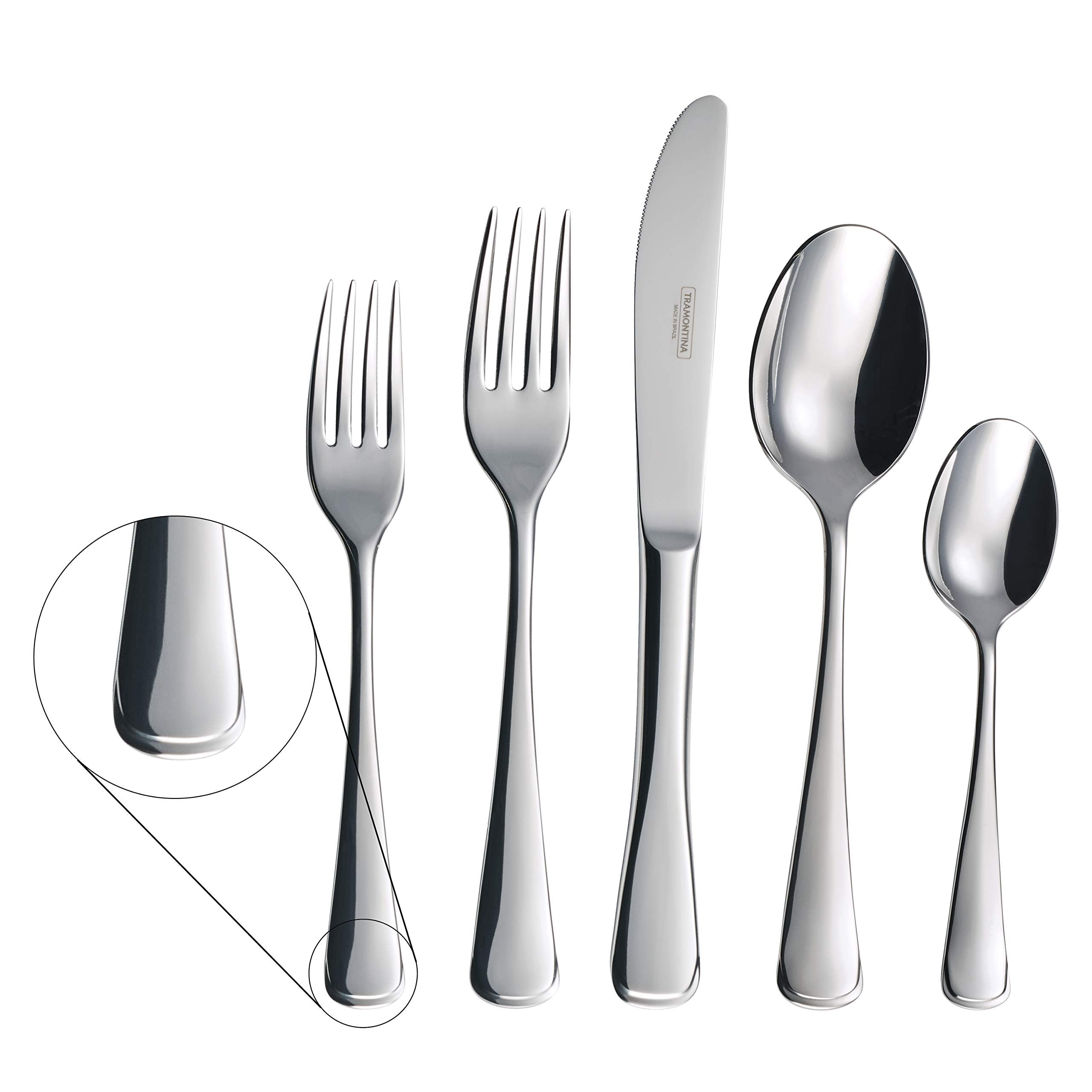 Tramontina 20 Piece Silverware Set - Monaco Utensils Set